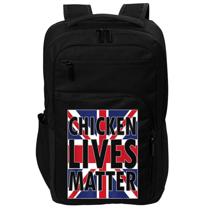 Uk British Flag England Chicken Lives Matter Impact Tech Backpack