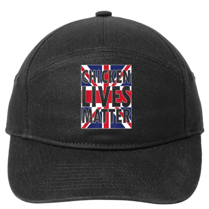 Uk British Flag England Chicken Lives Matter 7-Panel Snapback Hat