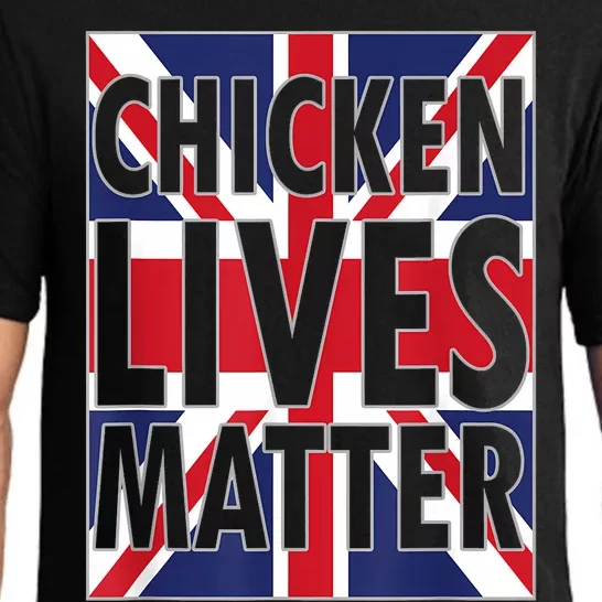 Uk British Flag England Chicken Lives Matter Pajama Set