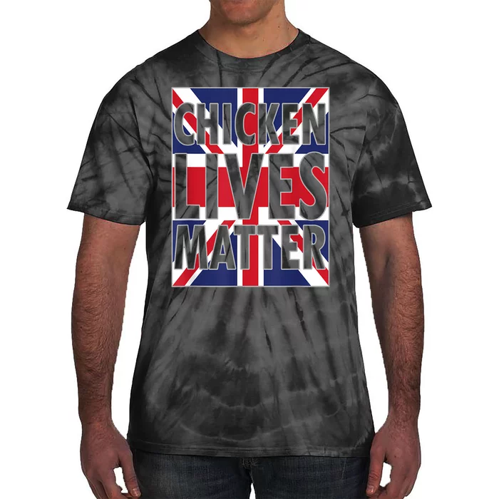 Uk British Flag England Chicken Lives Matter Tie-Dye T-Shirt