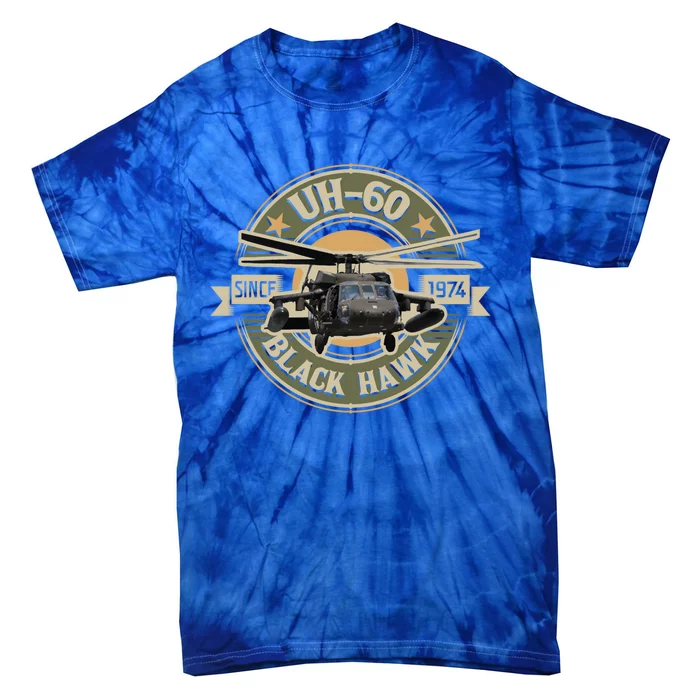 Uhgift60 Blackhawk Gift Assault Helicopter Pilot Aviation Gift Tie-Dye T-Shirt