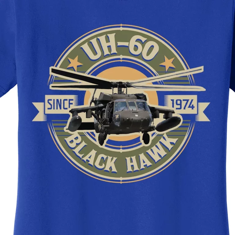 Uhgift60 Blackhawk Gift Assault Helicopter Pilot Aviation Gift Women's T-Shirt