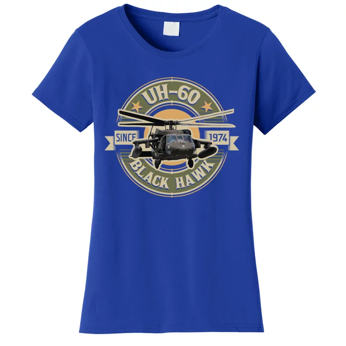 Uhgift60 Blackhawk Gift Assault Helicopter Pilot Aviation Gift Women's T-Shirt