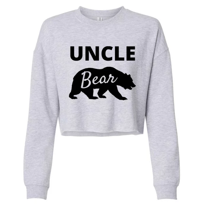 Uncle Bear Gift Mama Bear Papa Bear Cropped Pullover Crew