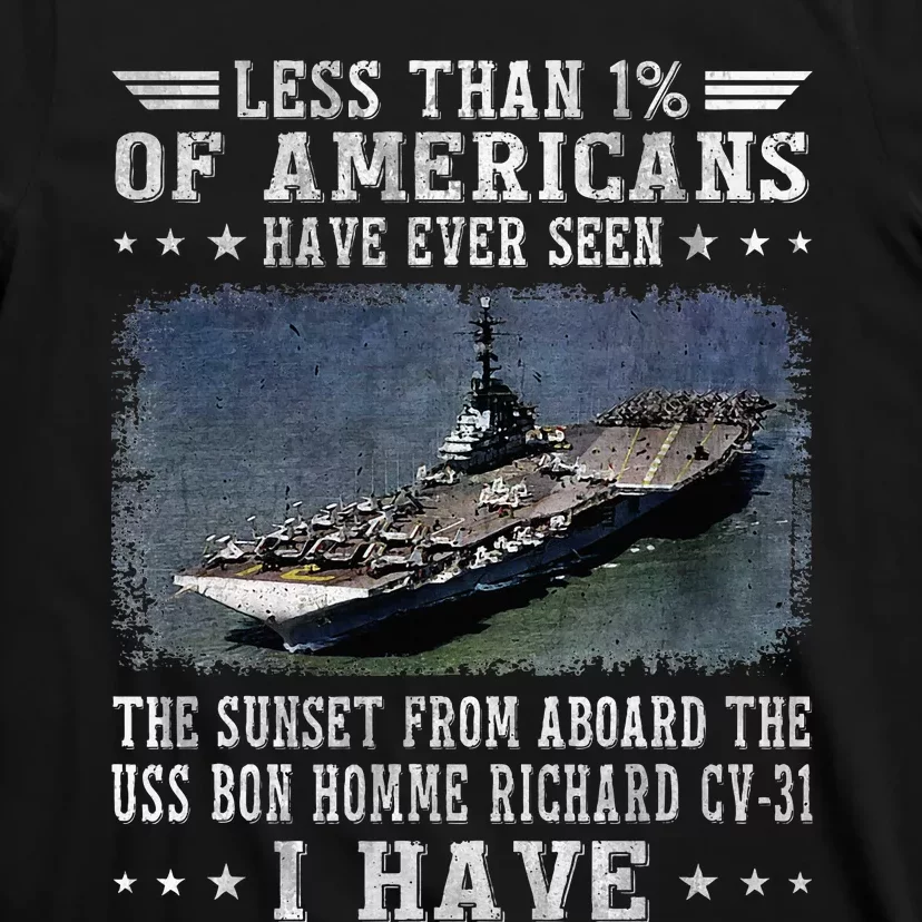 Uss Bon Homme Richard Cv31 Aircraft Carrier Sailor Veteran T-Shirt