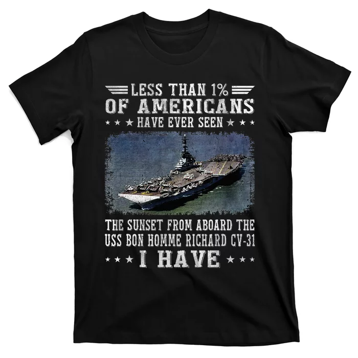 Uss Bon Homme Richard Cv31 Aircraft Carrier Sailor Veteran T-Shirt