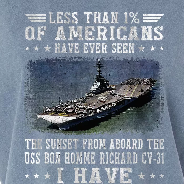 Uss Bon Homme Richard Cv31 Aircraft Carrier Sailor Veteran Garment-Dyed Women's Muscle Tee