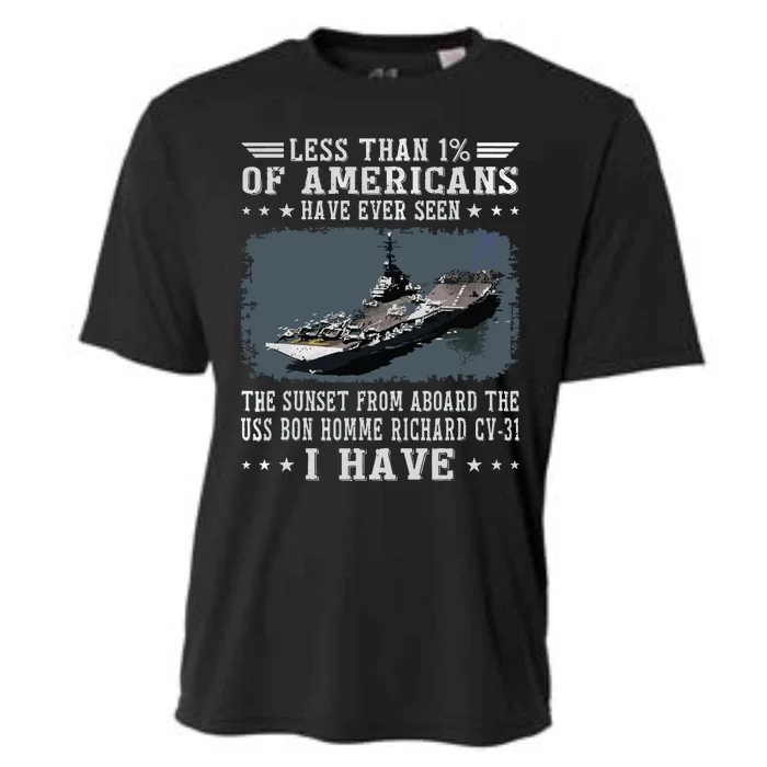 Us Bon Homme Richard Cv31 Aircraft Carrier Sailor Veteran Cooling Performance Crew T-Shirt