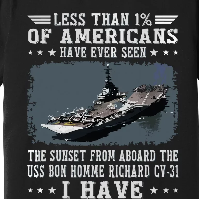 Us Bon Homme Richard Cv31 Aircraft Carrier Sailor Veteran Premium T-Shirt