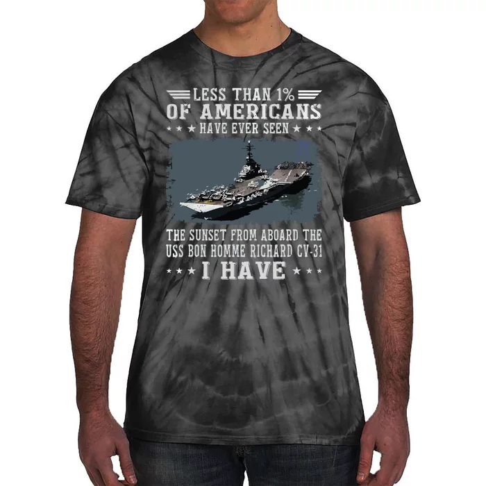 Us Bon Homme Richard Cv31 Aircraft Carrier Sailor Veteran Tie-Dye T-Shirt