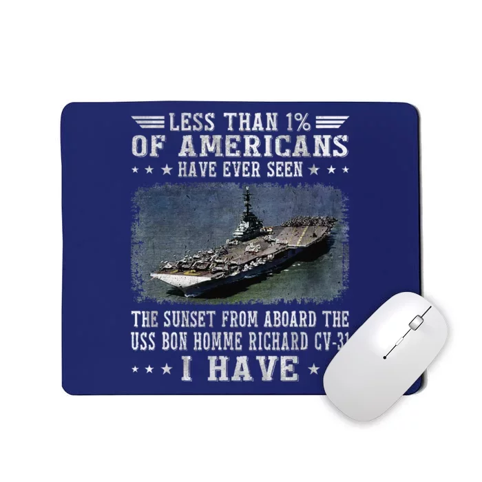 Uss Bon Homme Richard Cv31 Aircraft Carrier Sailor Veteran Mousepad