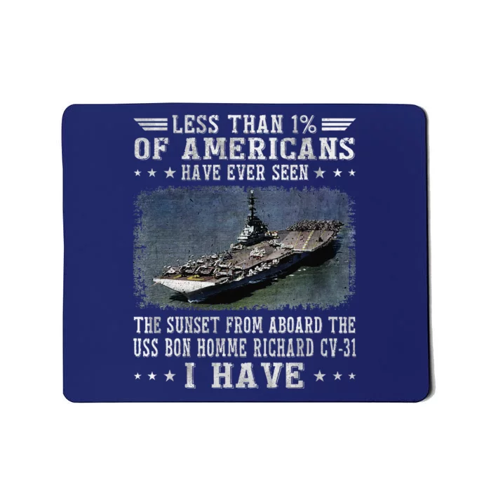 Uss Bon Homme Richard Cv31 Aircraft Carrier Sailor Veteran Mousepad