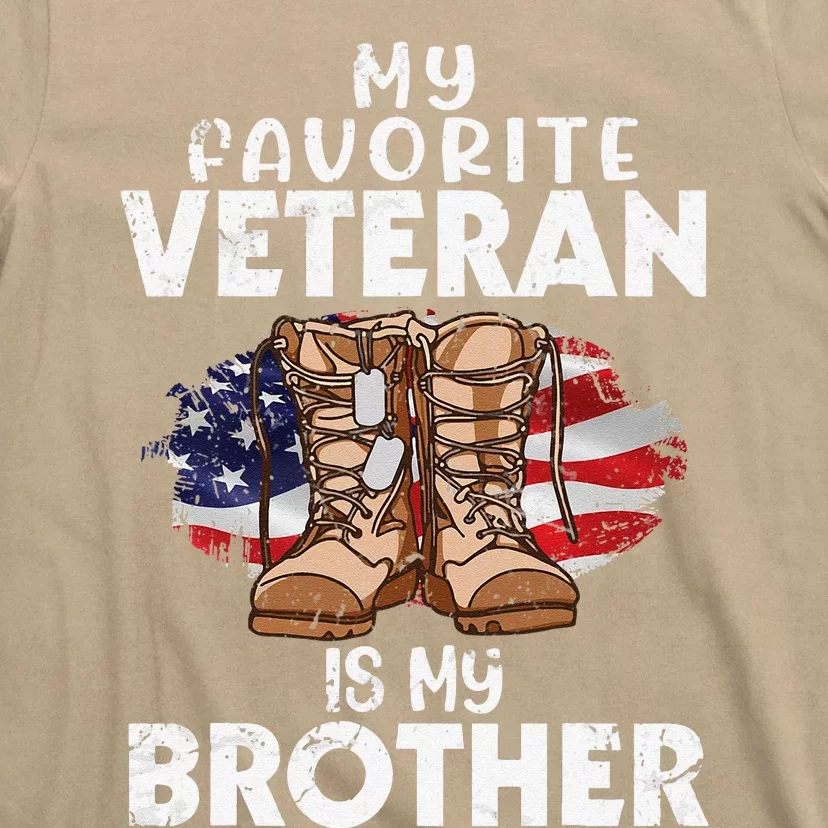 US Boot Happy Veteran Day My Favorite Veteran Is My Brother T-Shirt