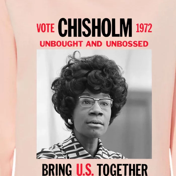 USA Black History Poster UNBOUGHT UNBOSSED Shirley Chisholm Womens California Wash Sweatshirt