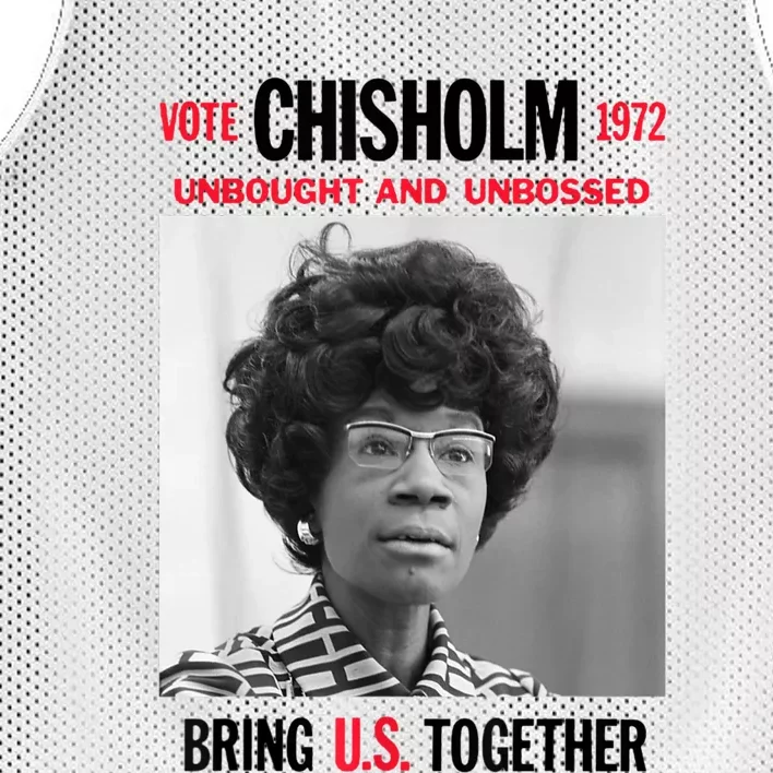 USA Black History Poster UNBOUGHT UNBOSSED Shirley Chisholm Mesh Reversible Basketball Jersey Tank