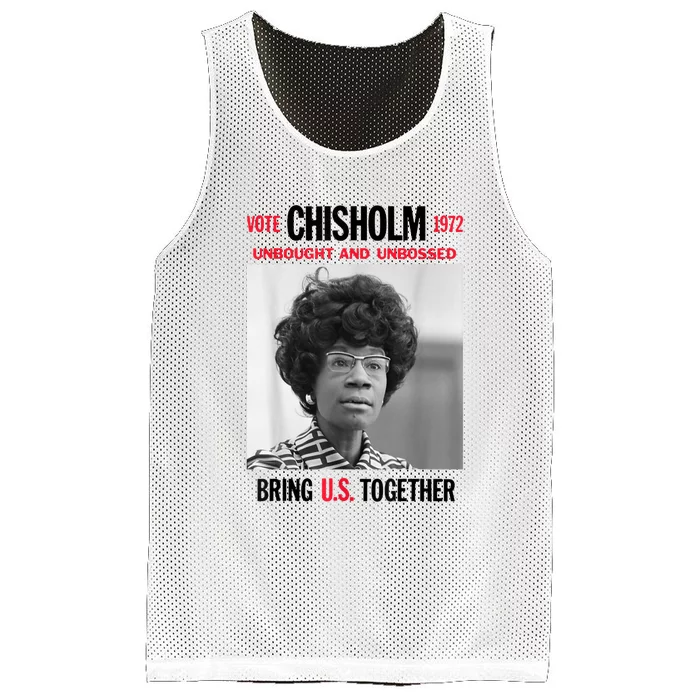 USA Black History Poster UNBOUGHT UNBOSSED Shirley Chisholm Mesh Reversible Basketball Jersey Tank