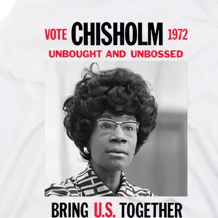 USA Black History Poster UNBOUGHT UNBOSSED Shirley Chisholm Tank Top