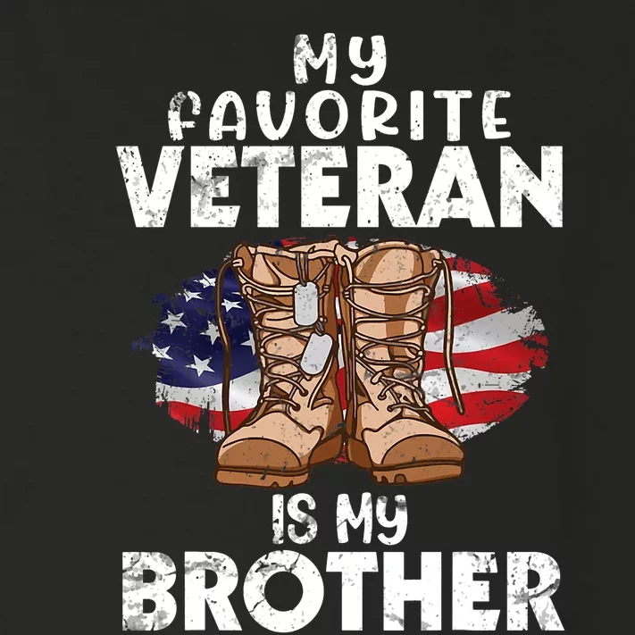 Us Boot Happy Veteran Day My Favorite Veteran Is My Brother Toddler Long Sleeve Shirt