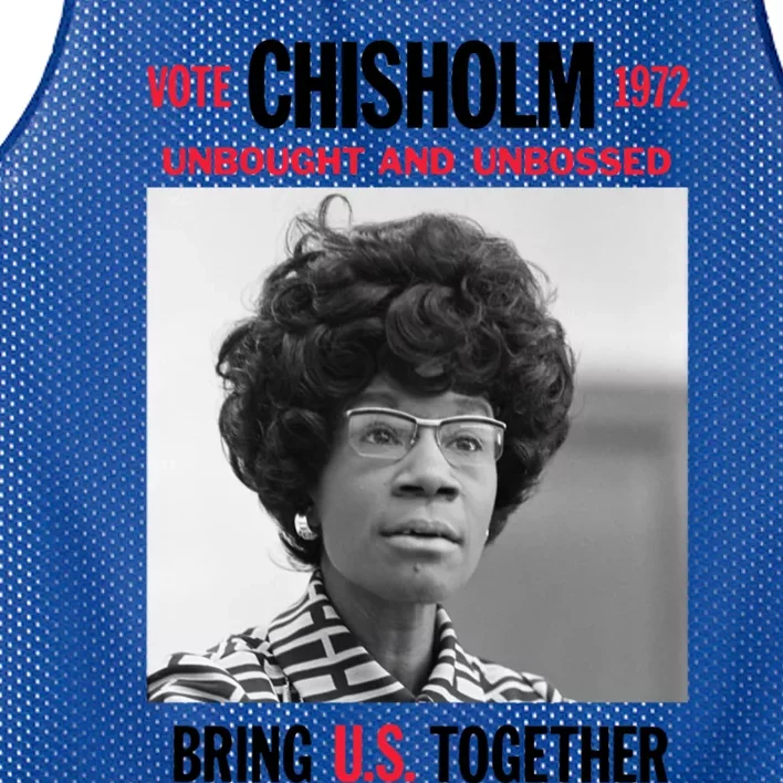 Usa Black History Poster Unbought Unbossed Shirley Chisholm Gift Mesh Reversible Basketball Jersey Tank