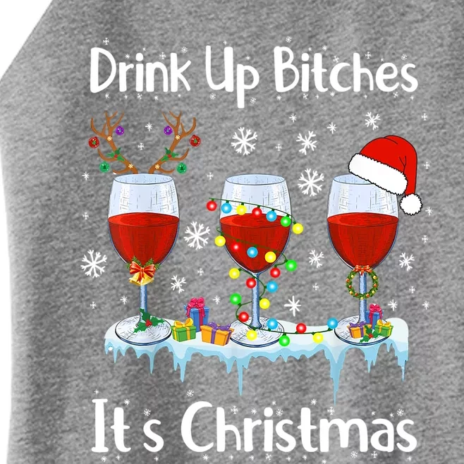 Up Bitch Its Christmas Adult Humor Xmas Wine Gift Cool Gift Women’s Perfect Tri Rocker Tank