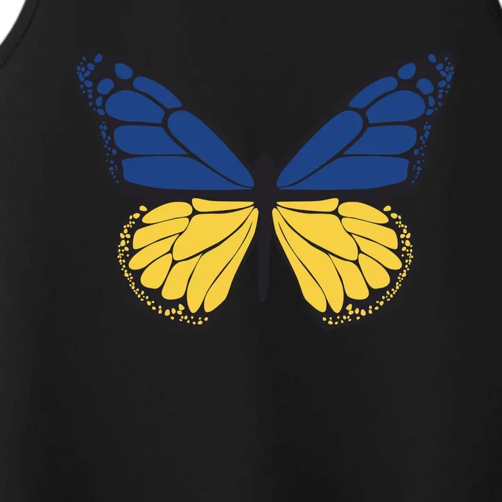 Ukraine Butterfly Illustration Performance Tank