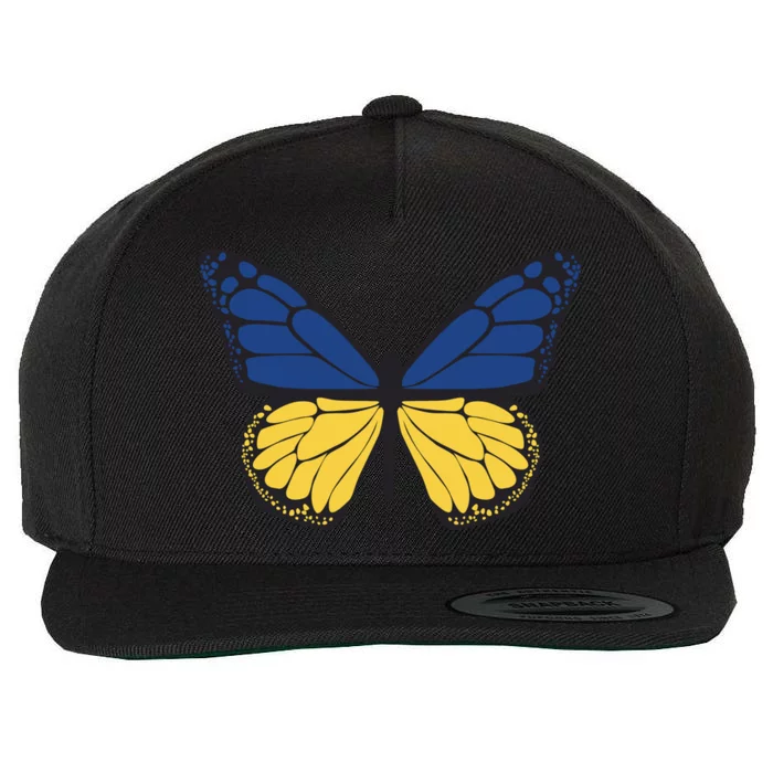 Ukraine Butterfly Illustration Wool Snapback Cap