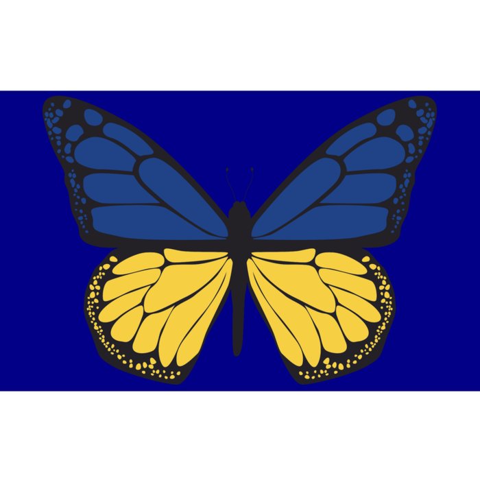 Ukraine Butterfly Illustration Bumper Sticker