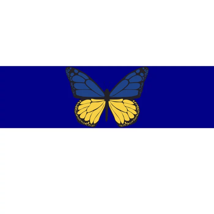 Ukraine Butterfly Illustration Bumper Sticker