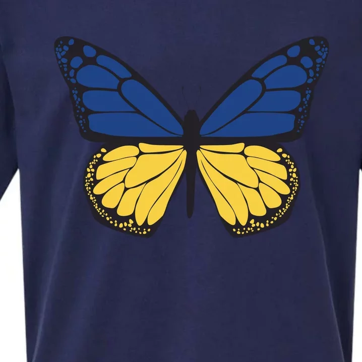 Ukraine Butterfly Illustration Sueded Cloud Jersey T-Shirt