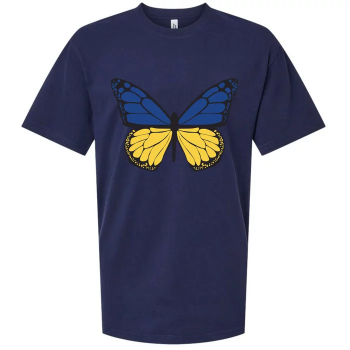 Ukraine Butterfly Illustration Sueded Cloud Jersey T-Shirt