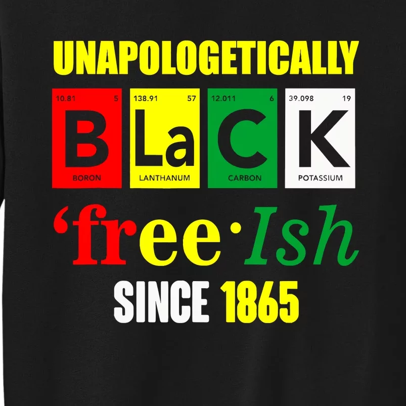 Unapologetically Black Juneteenth Freeish Since 1865 Tall Sweatshirt