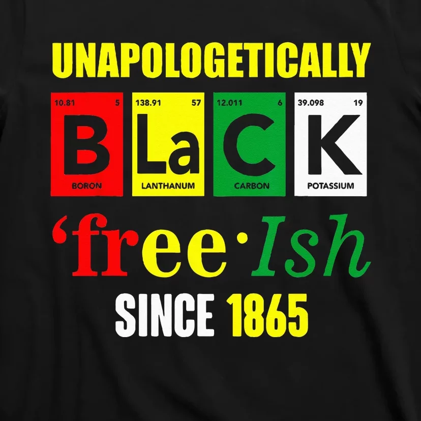 Unapologetically Black Juneteenth Freeish Since 1865 T-Shirt