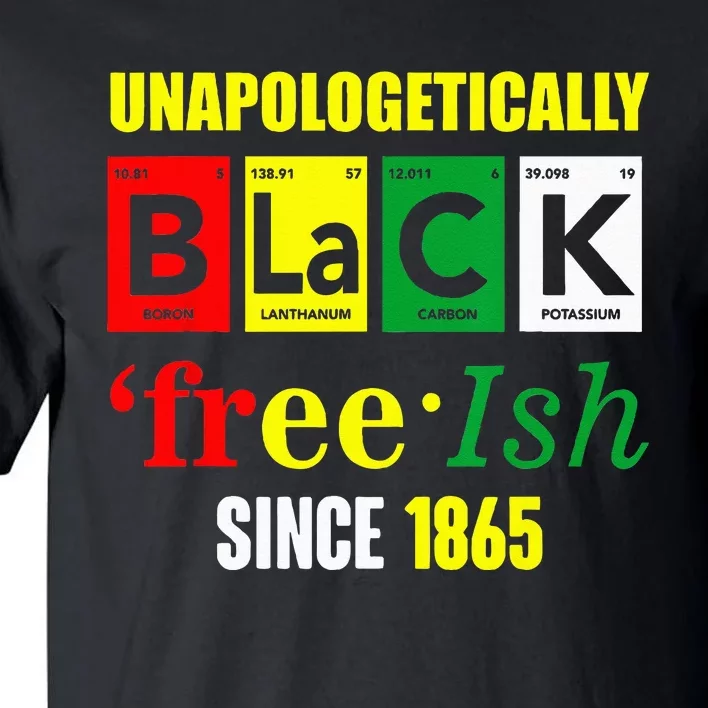 Unapologetically Black Juneteenth Freeish Since 1865 Tall T-Shirt