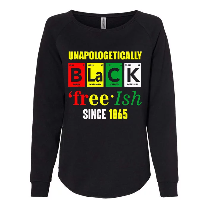 Unapologetically Black Juneteenth Freeish Since 1865 Womens California Wash Sweatshirt