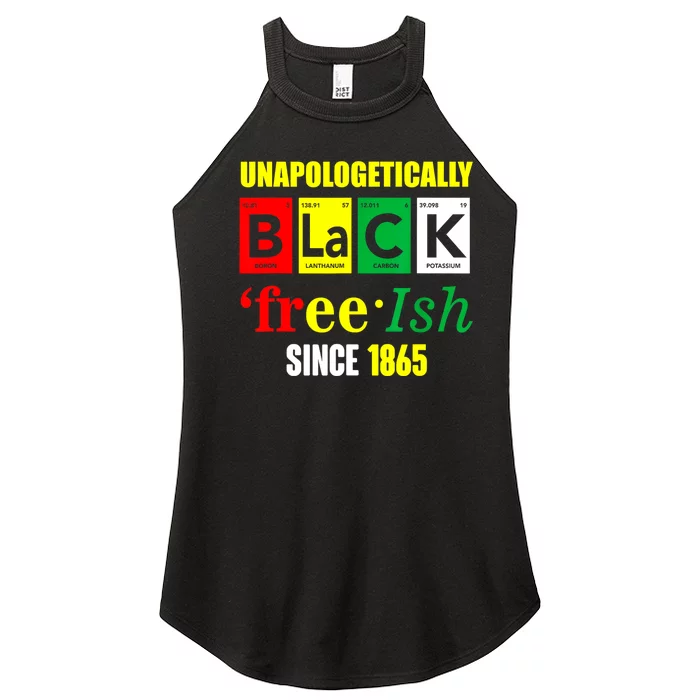 Unapologetically Black Juneteenth Freeish Since 1865 Women’s Perfect Tri Rocker Tank