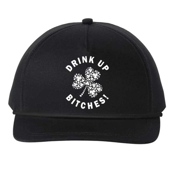 Up Bitchs Lets Get Lucky Shamrock St Patricks Day Gift Snapback Five-Panel Rope Hat