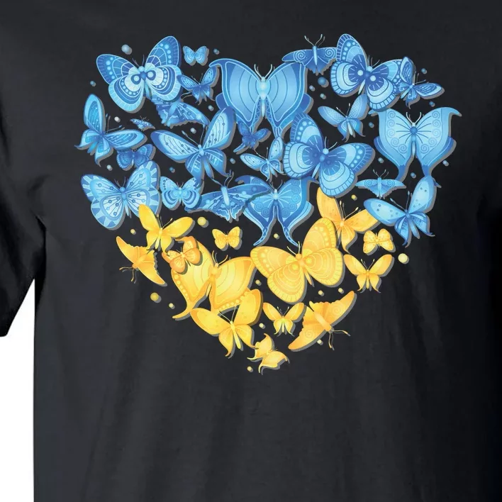 Ukrainian Butterfly Mashup Ukraine Flag Tall T-Shirt