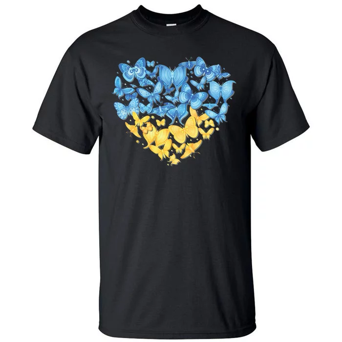 Ukrainian Butterfly Mashup Ukraine Flag Tall T-Shirt