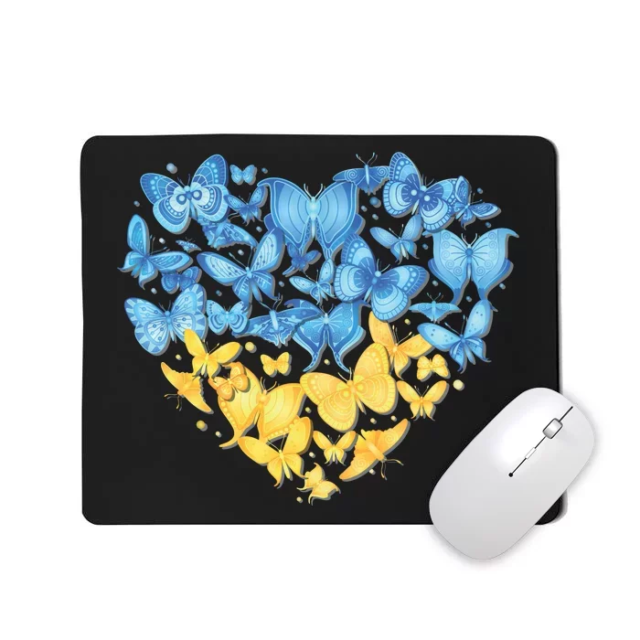 Ukrainian Butterfly Mashup Ukraine Flag Mousepad