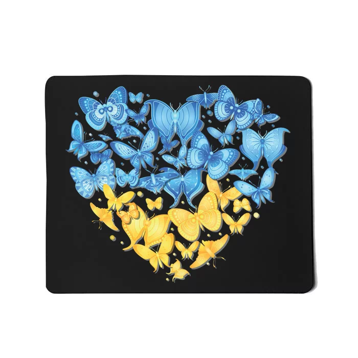 Ukrainian Butterfly Mashup Ukraine Flag Mousepad