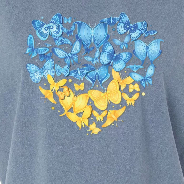 Ukrainian Butterfly Mashup Ukraine Flag Garment-Dyed Women's Muscle Tee