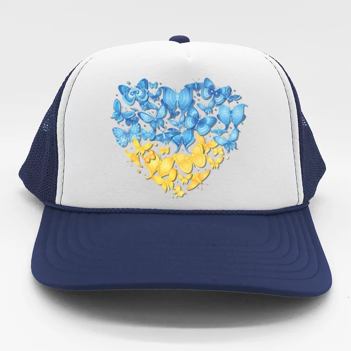 Ukrainian Butterfly Mashup Ukraine Flag Trucker Hat