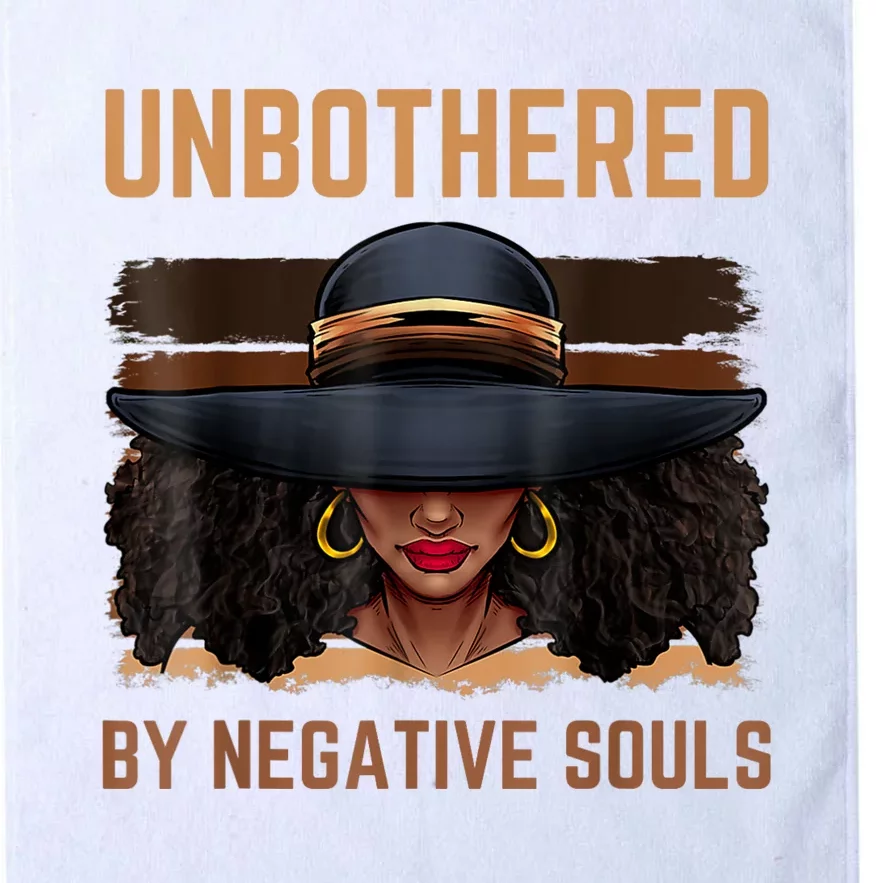 Unbothered By Negative Souls Juneteenth Black Women Freedom Platinum Collection Golf Towel