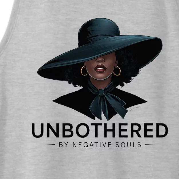 Unbothered By Negative Souls Sassy Black Girl Queen Ladies Ladies Tri-Blend Wicking Tank