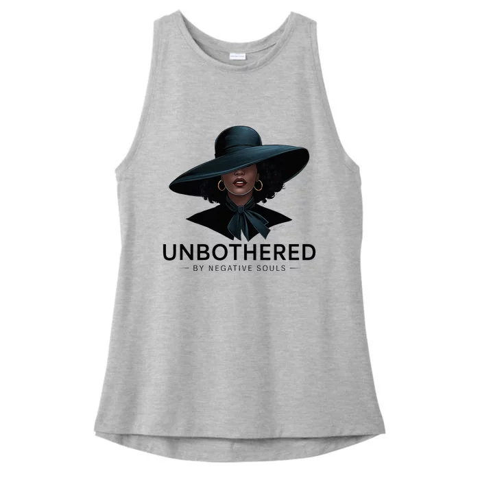 Unbothered By Negative Souls Sassy Black Girl Queen Ladies Ladies Tri-Blend Wicking Tank