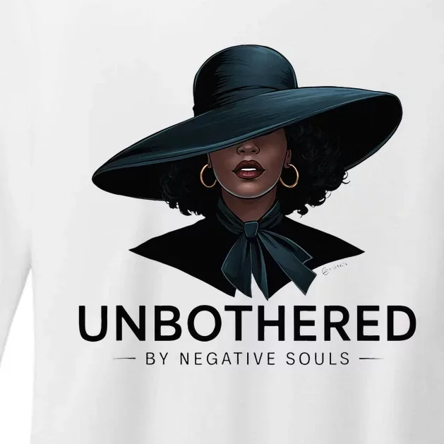 Unbothered By Negative Souls Sassy Black Girl Queen Ladies Womens CVC Long Sleeve Shirt