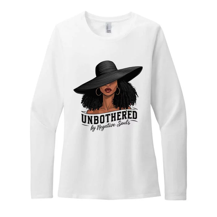 Unbothered By Negative Souls Sassy Black Girl Queen Ladies Womens CVC Long Sleeve Shirt