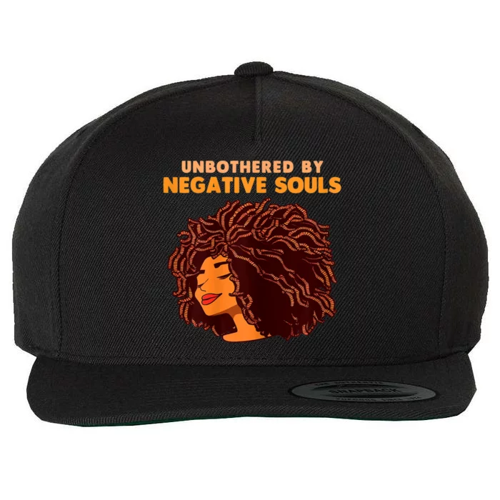 Unbothered By Negative Souls Black History Month African Wool Snapback Cap