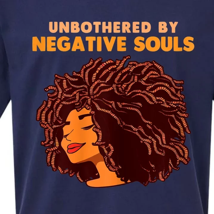 Unbothered By Negative Souls Black History Month African Sueded Cloud Jersey T-Shirt