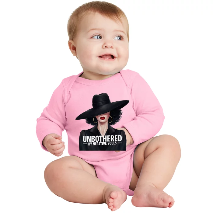 Unbothered By Negative Souls Light Skinned Sista Baby Long Sleeve Bodysuit